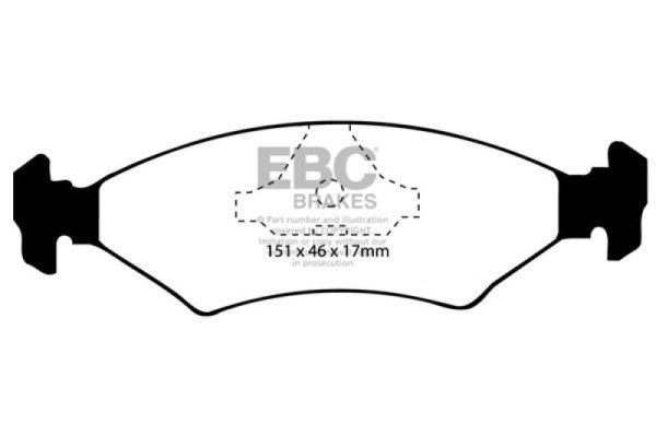 EBC 85-89 Ferrari 328 3.2 Yellowstuff Rear Brake Pads Discount