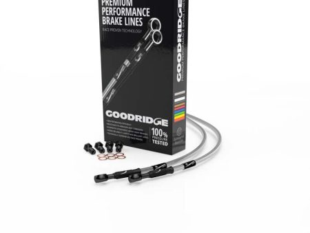 Goodridge 08-11 Harley-Davidson FXCW FXCWC Black Front Brake Line w Clear Fitting Fashion