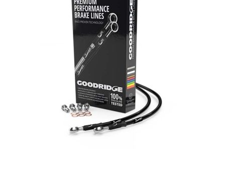 Goodridge 08-13 Harley-Davidson FLH FLT (w o ABS) Clear Front Brake Line w Black Fitting Cheap