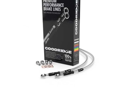 Goodridge 07-10 Harley-Davidson FXSTC Clear Front Brake Line w Clear Fitting Supply