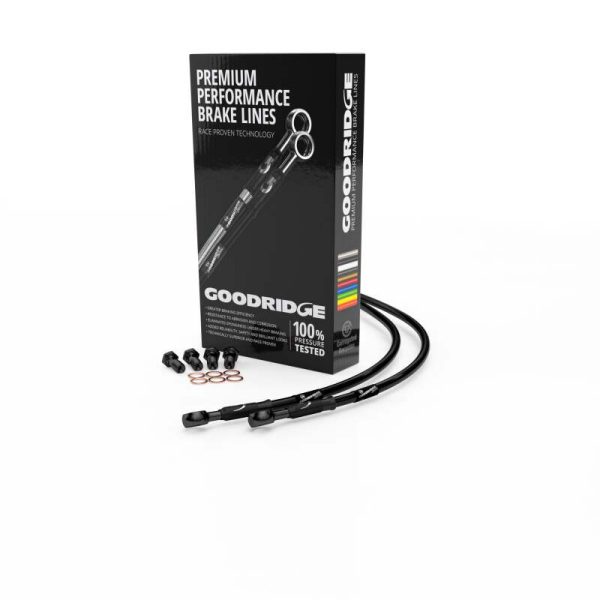 Goodridge 08-17 Harley-Davidson FXDF Black Front Brake Line w Black Fitting For Sale